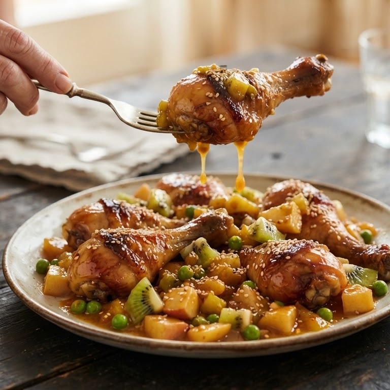 Drumsticks met vruchtensaus