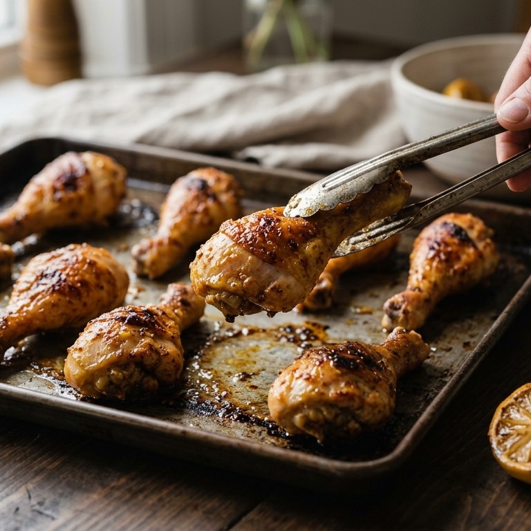 Drumsticks uit de oven met Franse mosterd