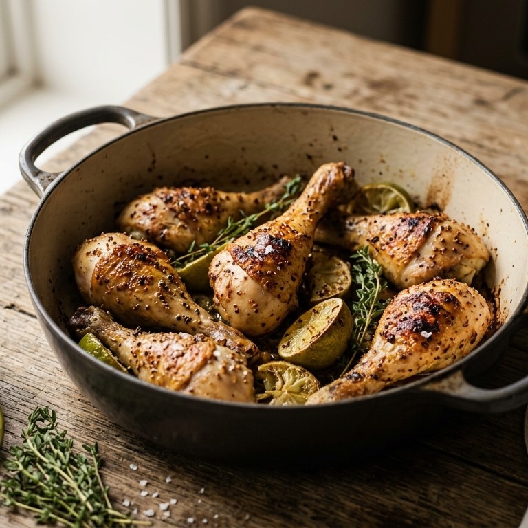 Drumsticks uit de oven met limoen