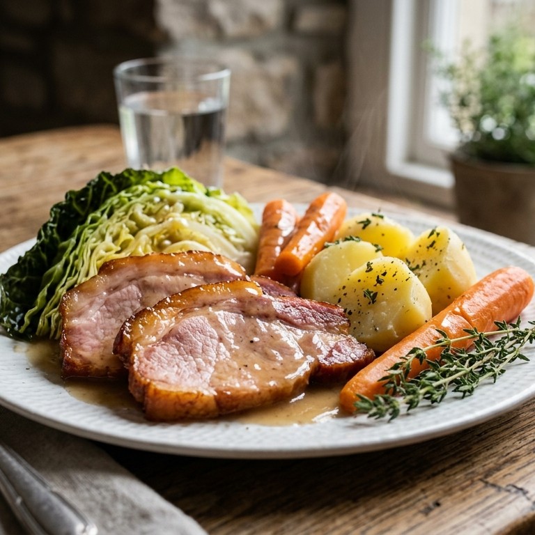 Dublin sunday van gerookte bacon en kool