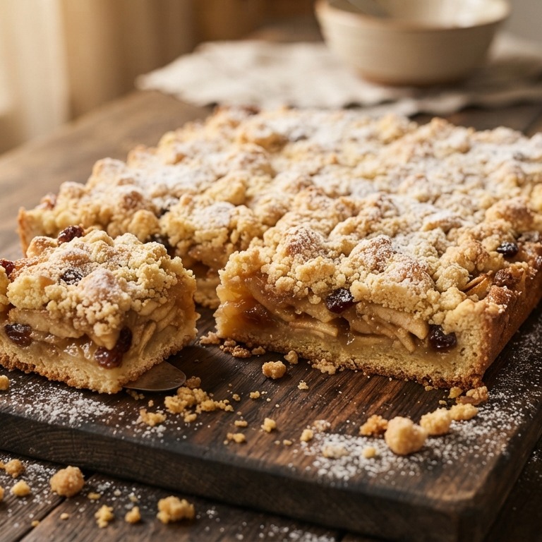 Duitse appelkruimeltaart