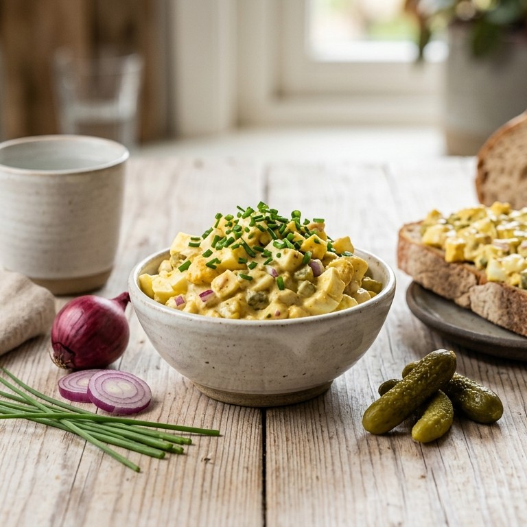 Ei-kerrie salade