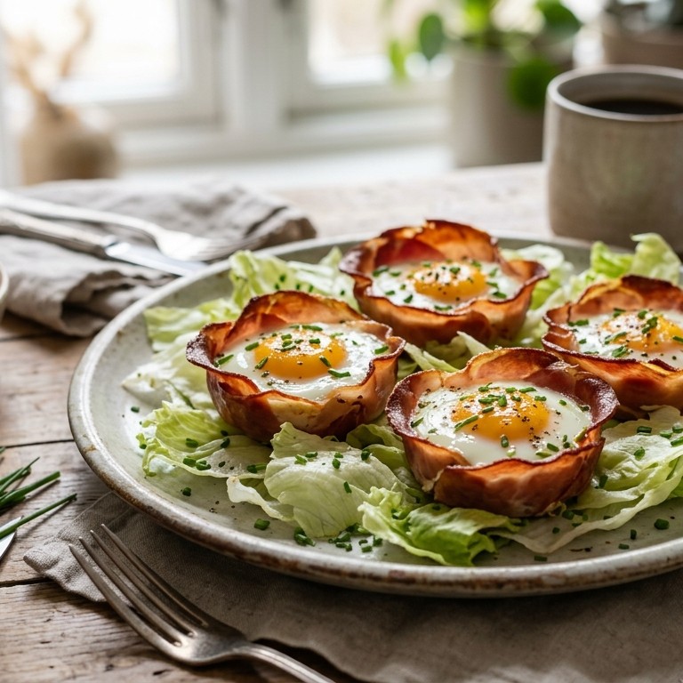 Eieren in hamcupjes  voor brunch