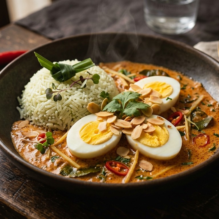 Eieren in panangcurry