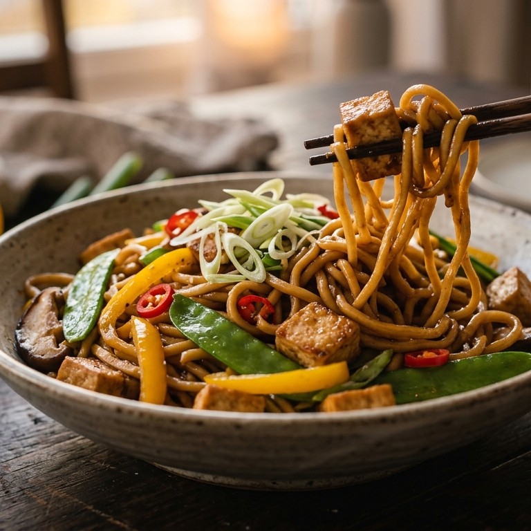 Eiermie met tofu