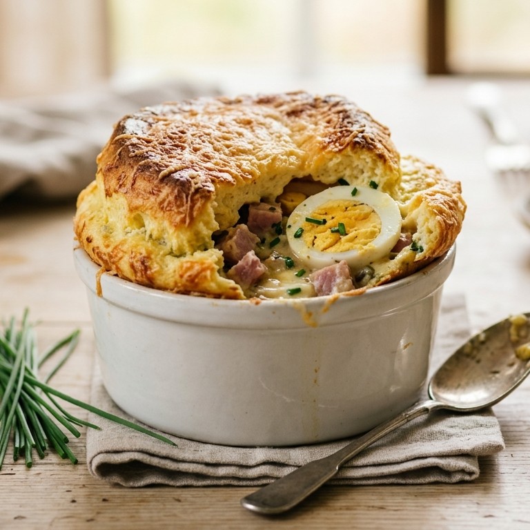 Eisoufflé met ham
