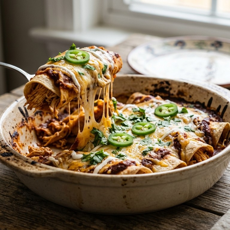 Enchiladas met kip en kaas