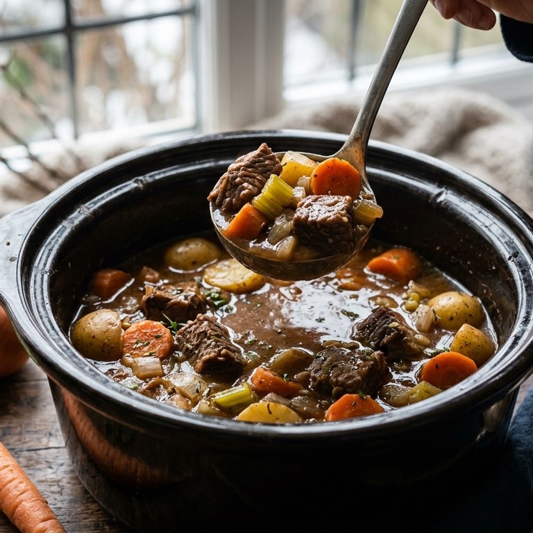 Engelse Runderstoofpot uit de slowcooker