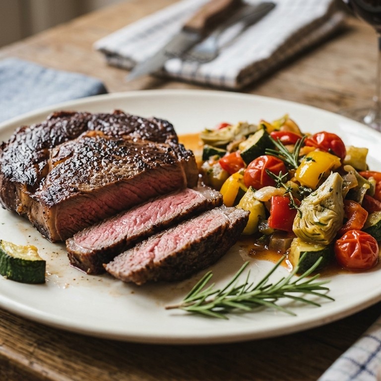 Entrecote met ratatouille