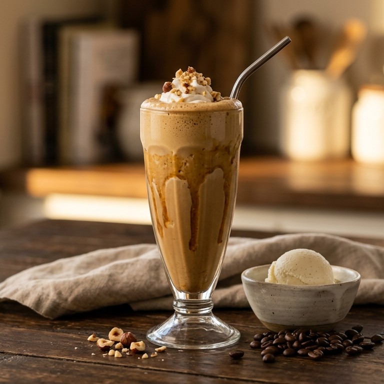 Espressoshake met hazelnoot