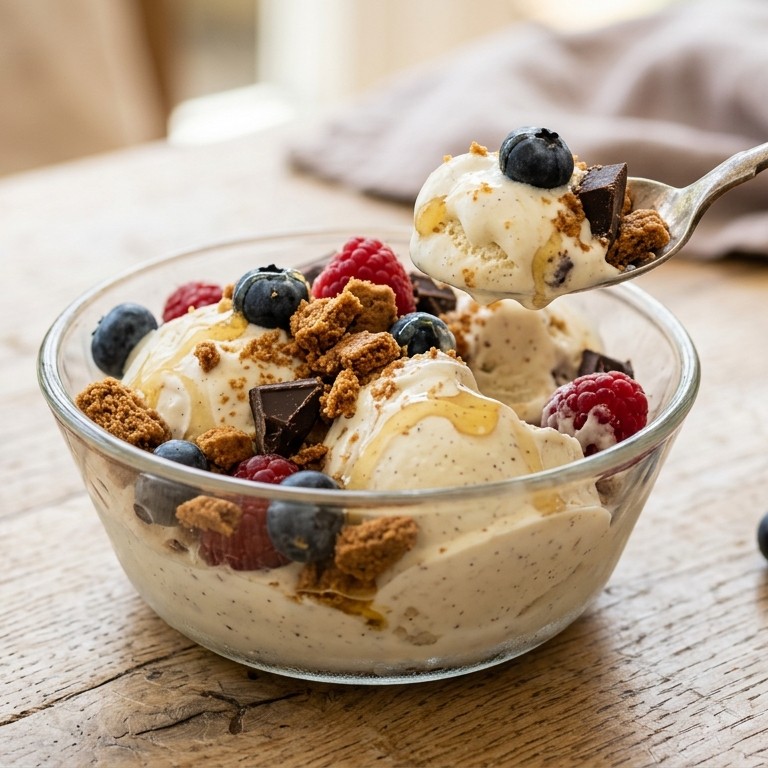 Extra smaak in vanilleijs