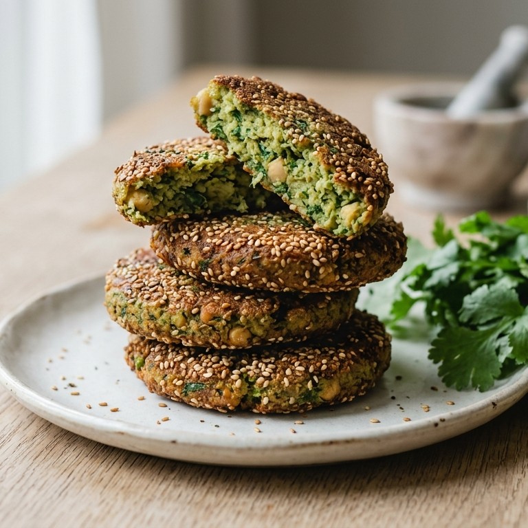 Falafelburgers met sesamzaad