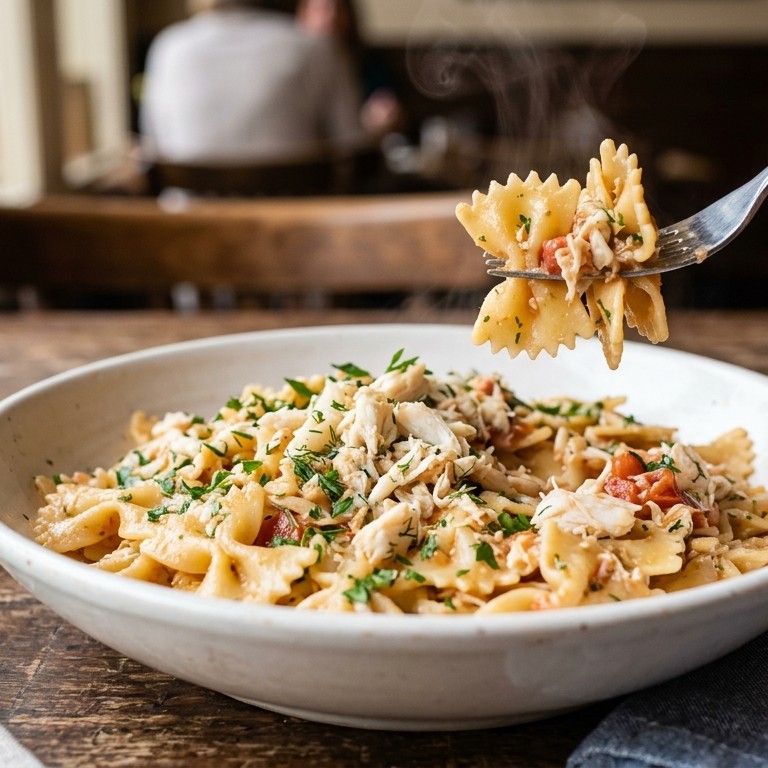 Farfalle met krab