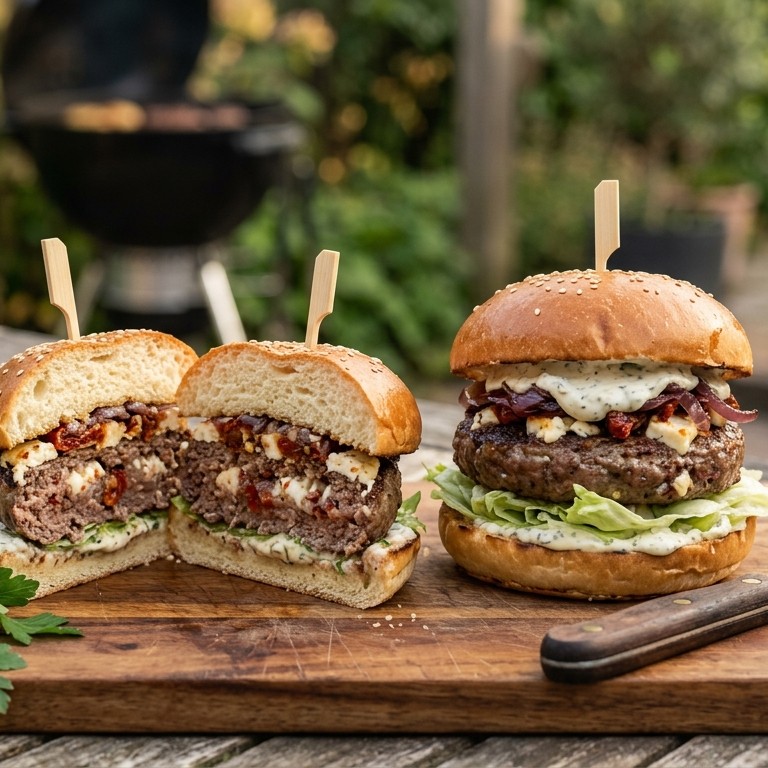Feta-burgers