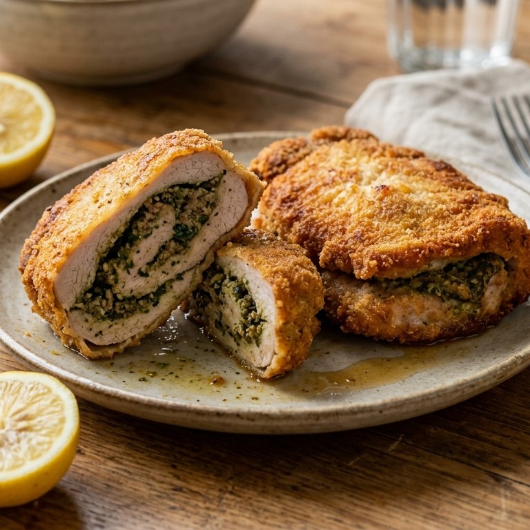Filet gevuld met pestogehakt