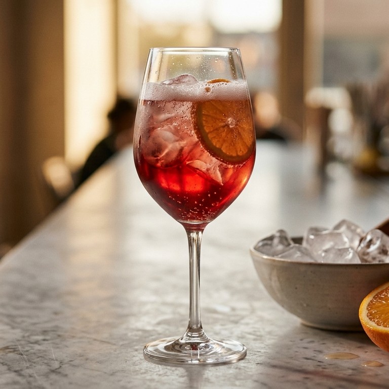 Fizzing Americano cocktail