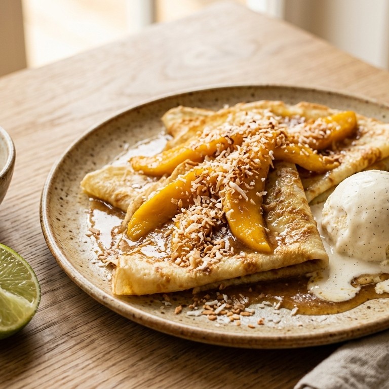 Flensjes met mango