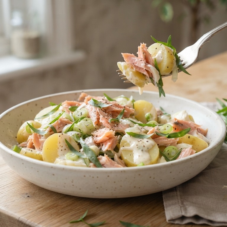 Forel-aardappelsalade