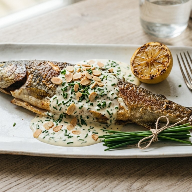 Forel met bieslook