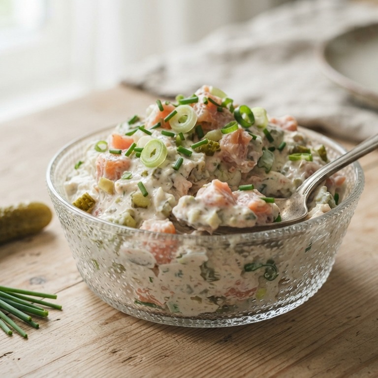 Forelsalade met lente-uitjes
