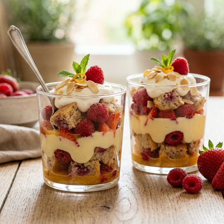 Frambozen-muffintrifles