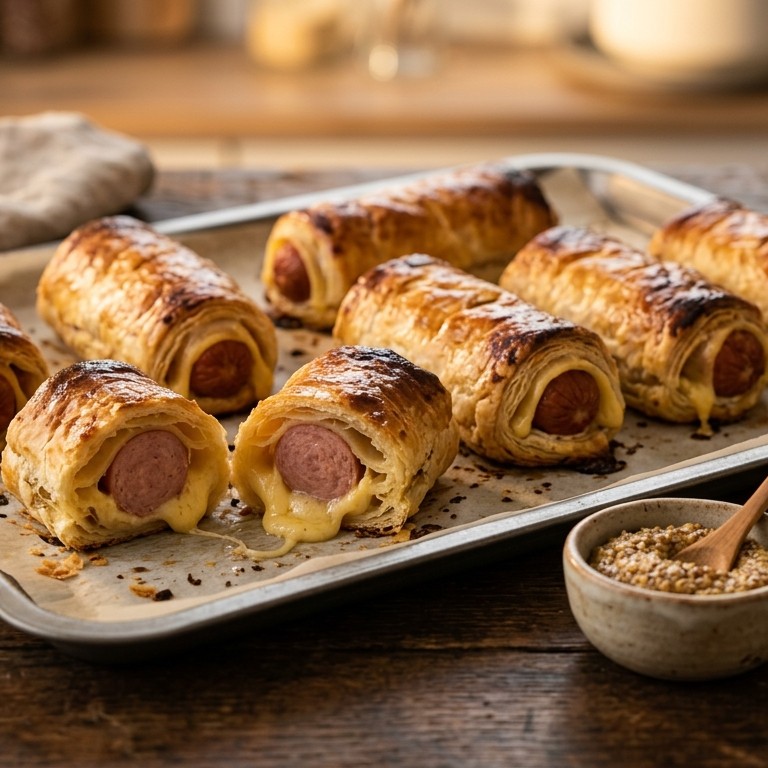 Frankfurters in bladerdeeg