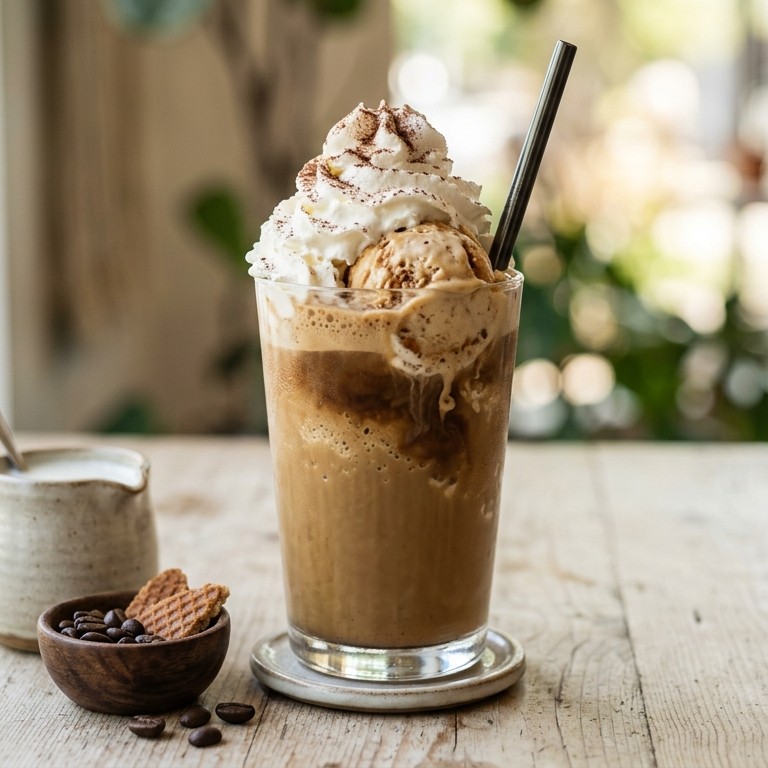 Frappucinno met echt hollands stroopwafelijs