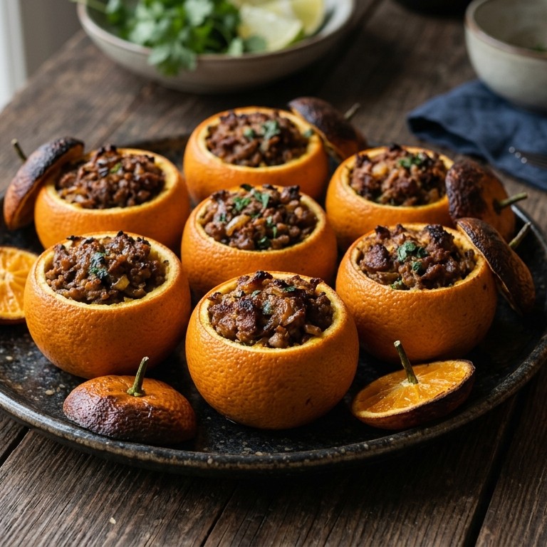 Frikadel Djeruk Manis (Gevulde sinaasappels)