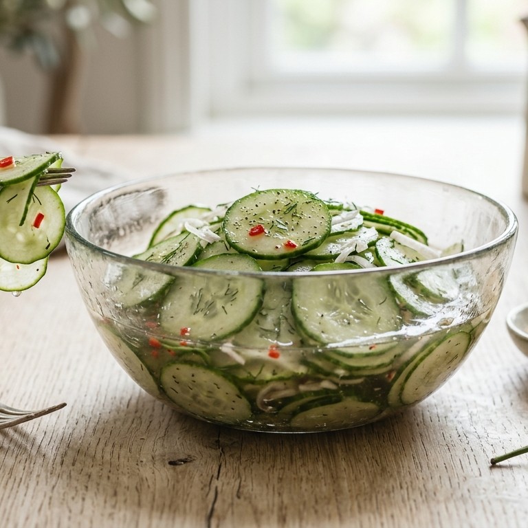 Frisse komkommersalade
