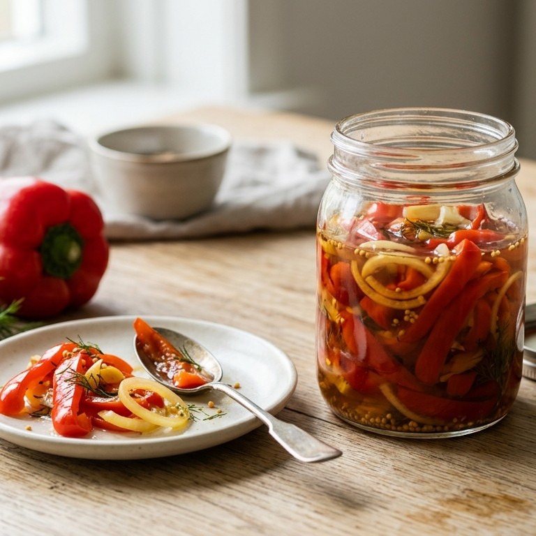 Frisse zoetzure garnituur voor salades