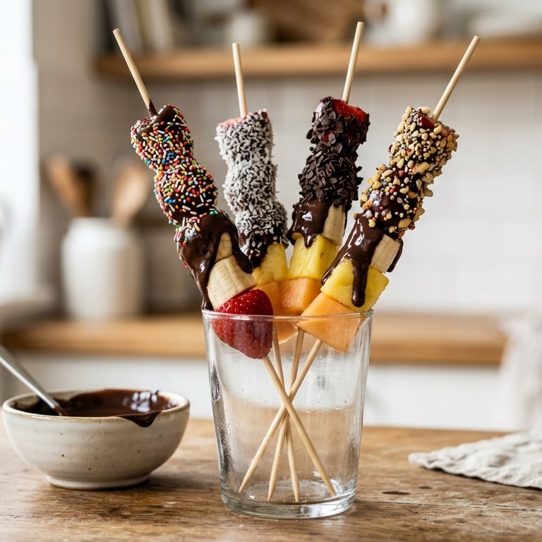 Fruit op een stokje