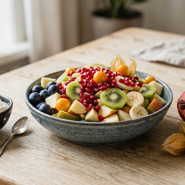 Fruitsalade met gemberroom