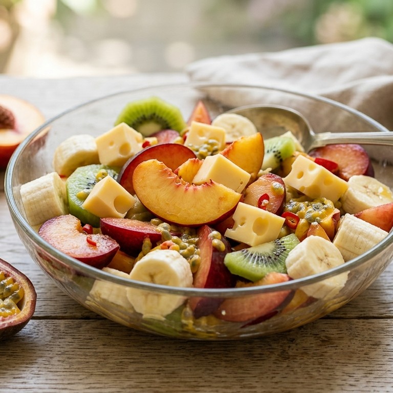 Fruitsalade met kaas