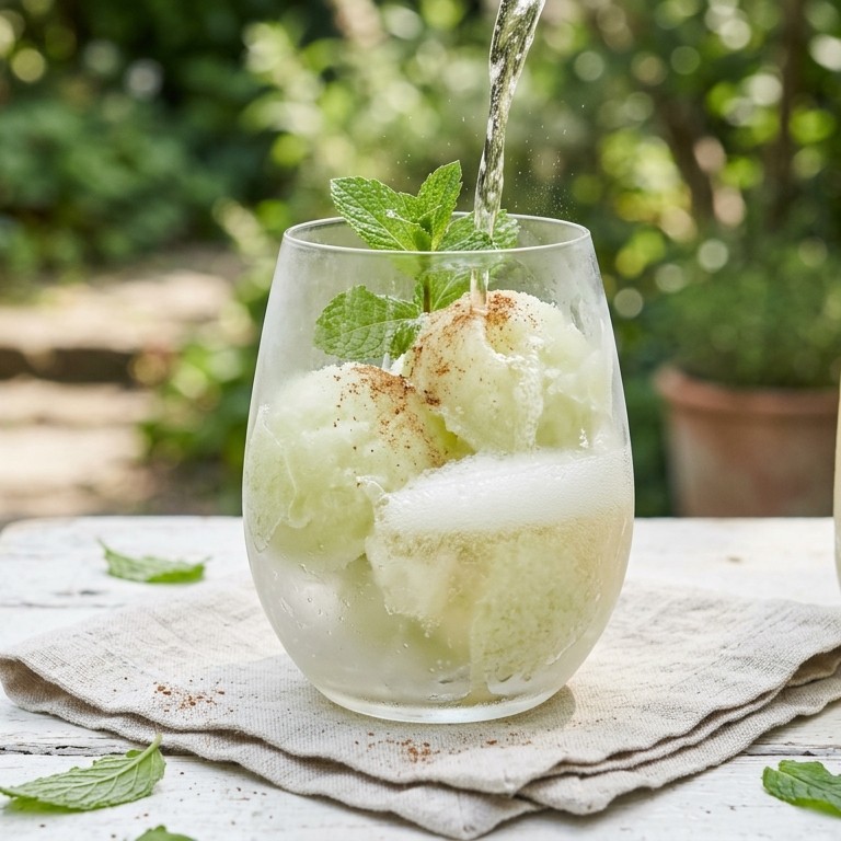Galiameloenijs met muskaatwijn