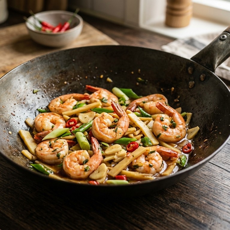 Gamba's met bamboescheuten