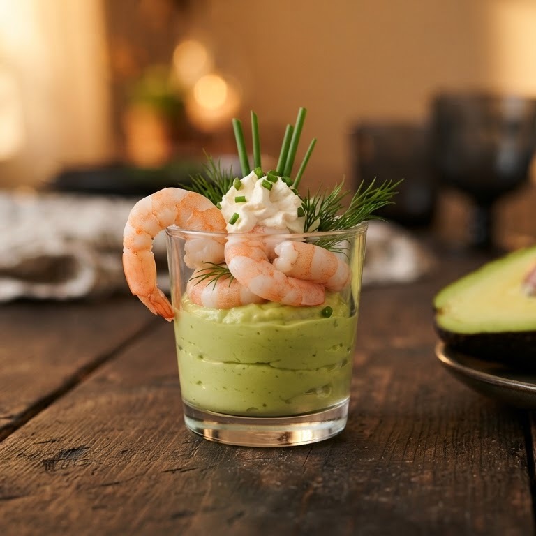 Garnalen-avocado amuse