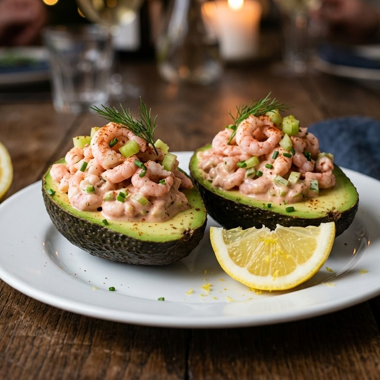 Garnalen-cocktail met avocado