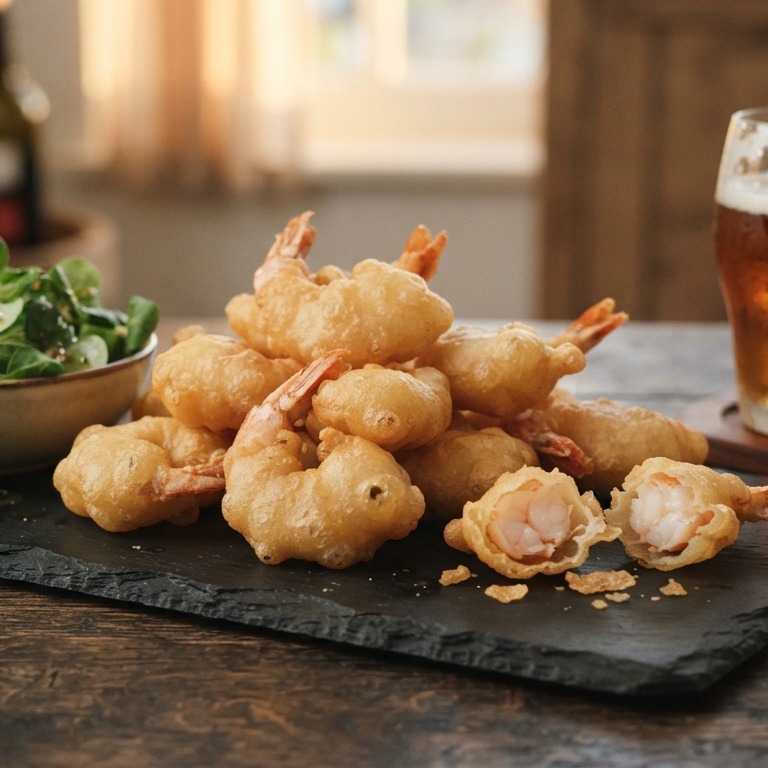 Garnalen in bierbeslag