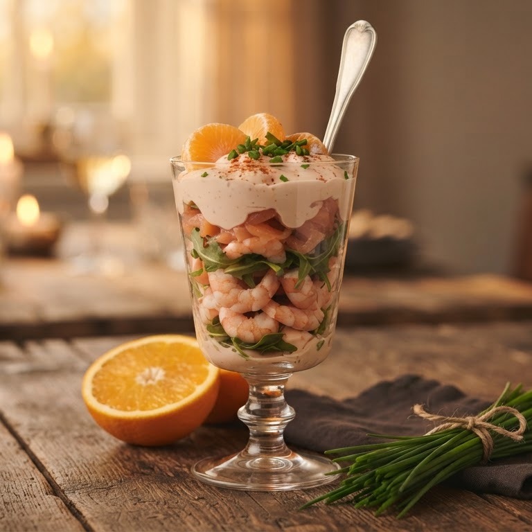 Garnalen met zalmcocktail speciaal