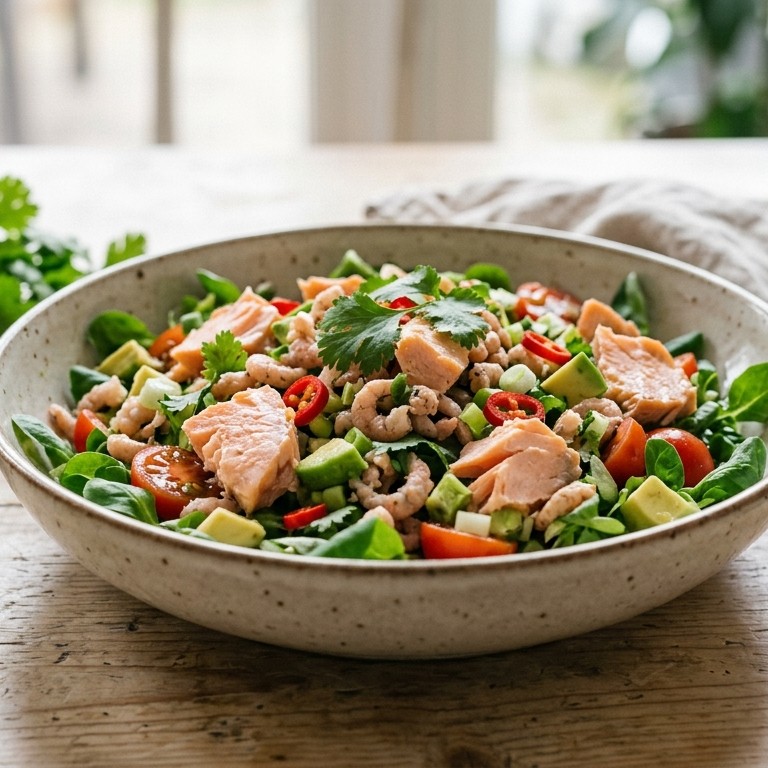 Garnalen-zalmsalade