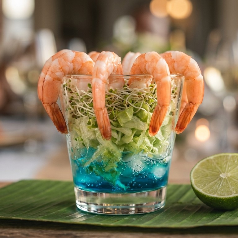 Garnalencocktail Blue Curacao