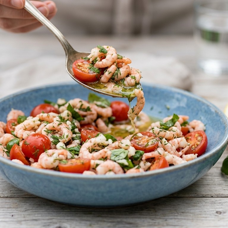 Garnalensalade met cherrytomaatjes