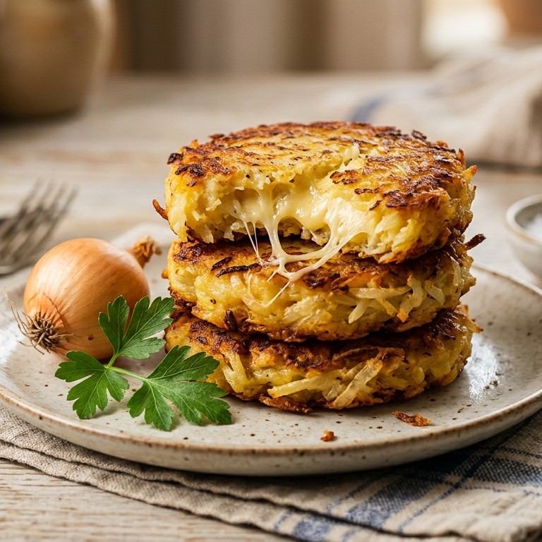 Gebakken aardappel - kaas koekjes