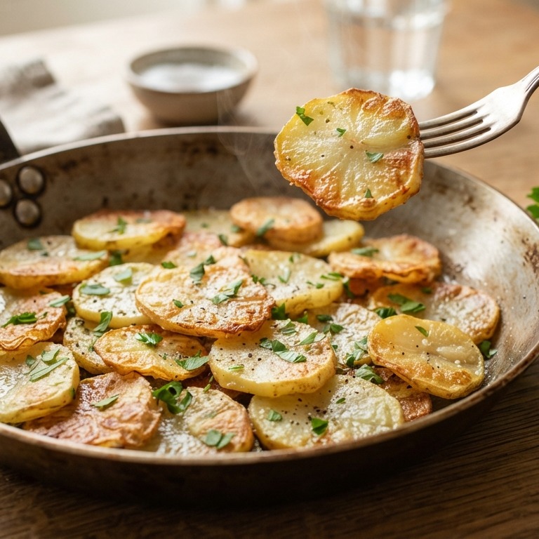 Gebakken aardappelschijfjes