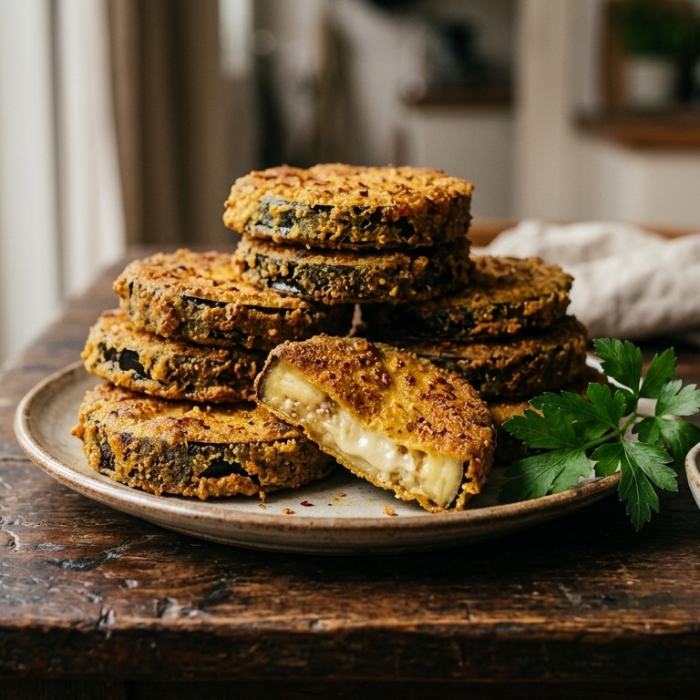 Gebakken aubergine