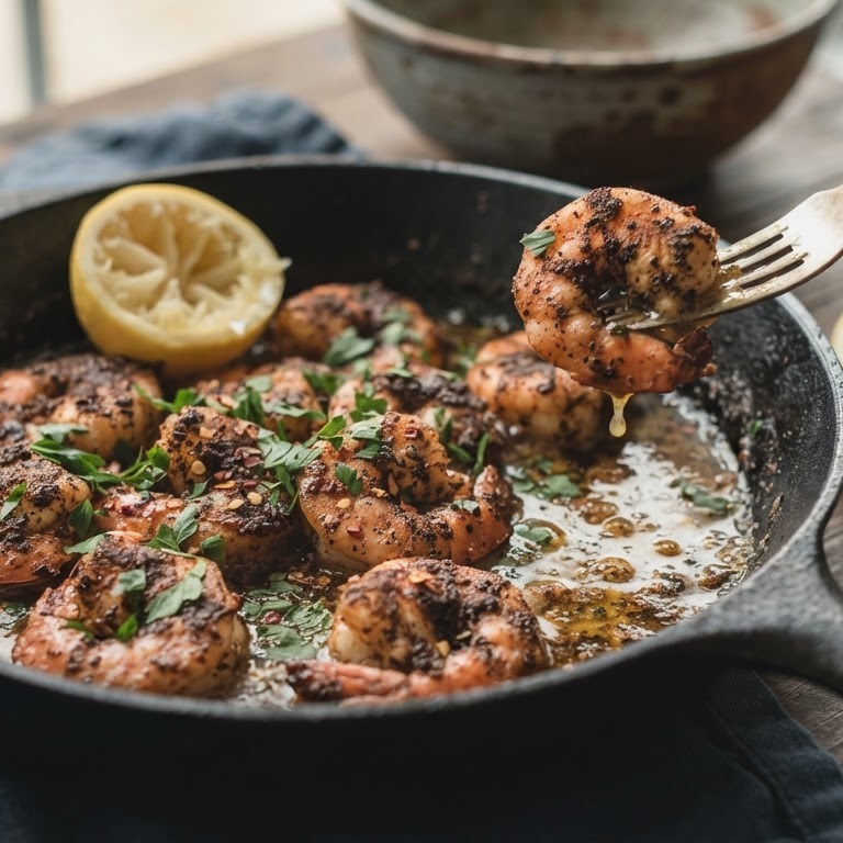 Gebakken Cajun Garnalen