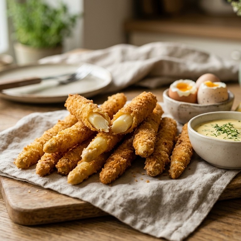 Gefrituurde asperges