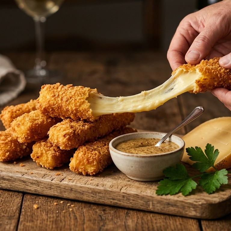 Gefrituurde kaas-snacks