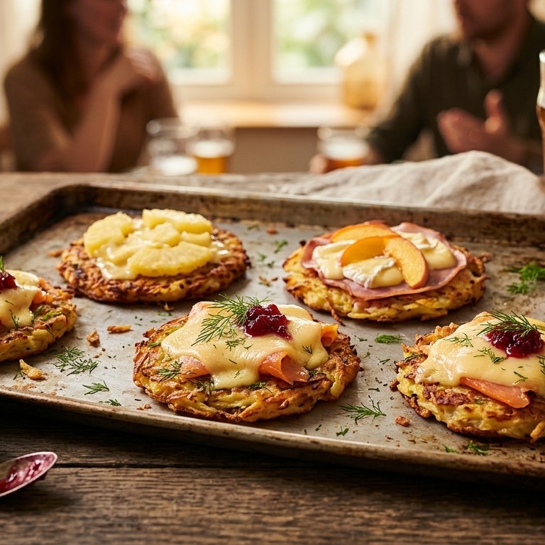 Gegratineerde aardappelkoekjes