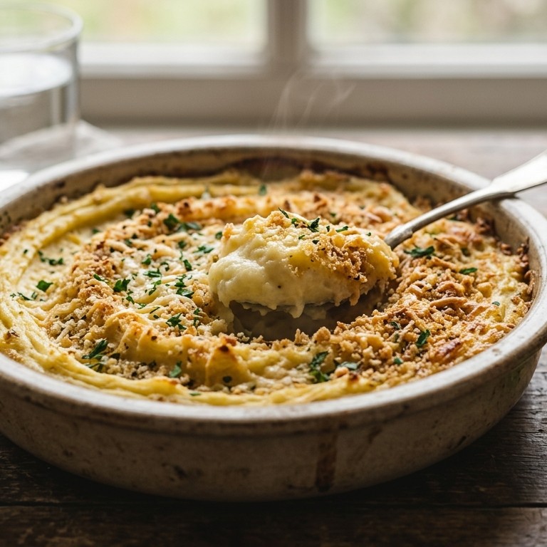 Gegratineerde aardappelmousseline